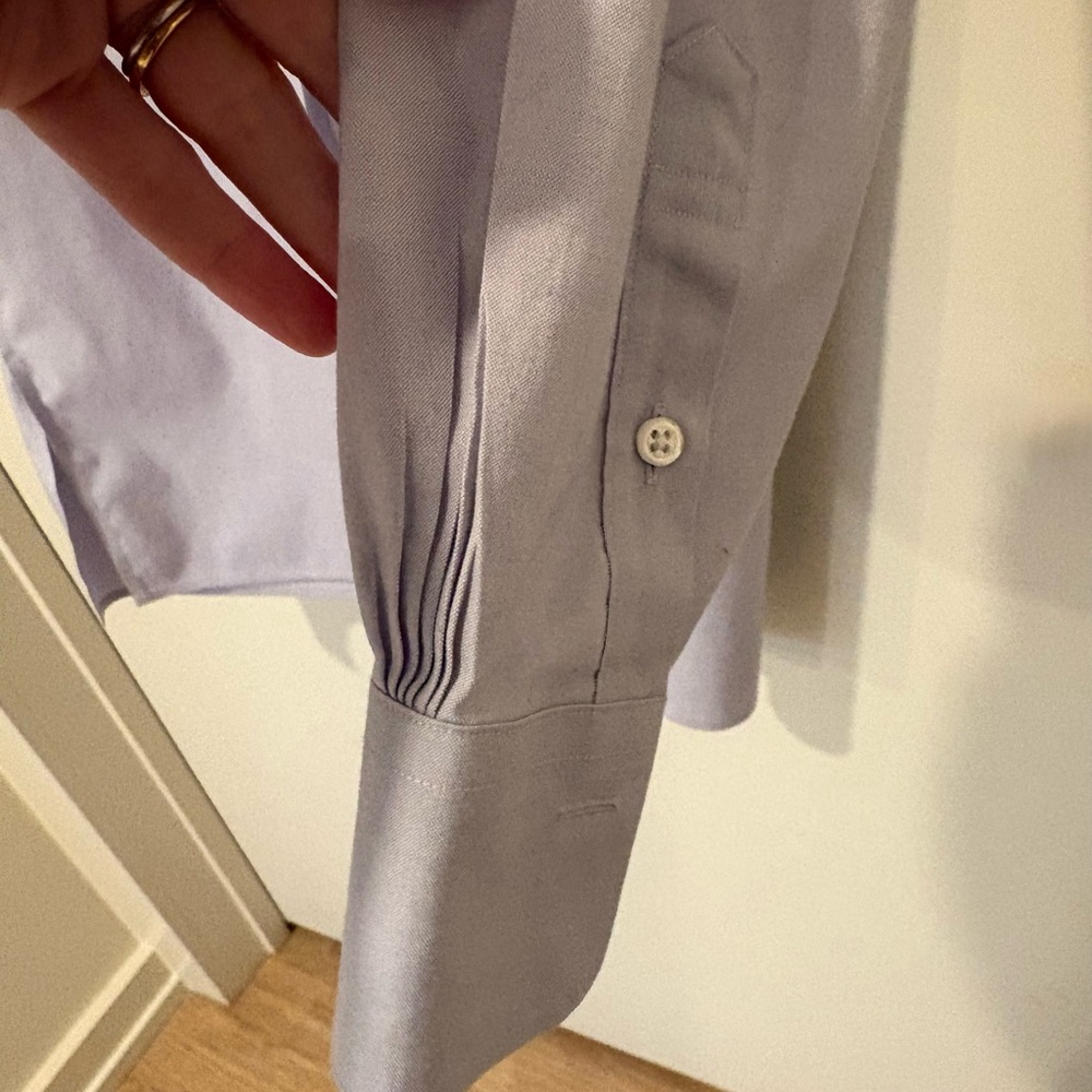 Women’s Brooks Brothers Lavender Tunic Button Up Cotton NonIron Top Shirt 12 - Picture 12 of 15